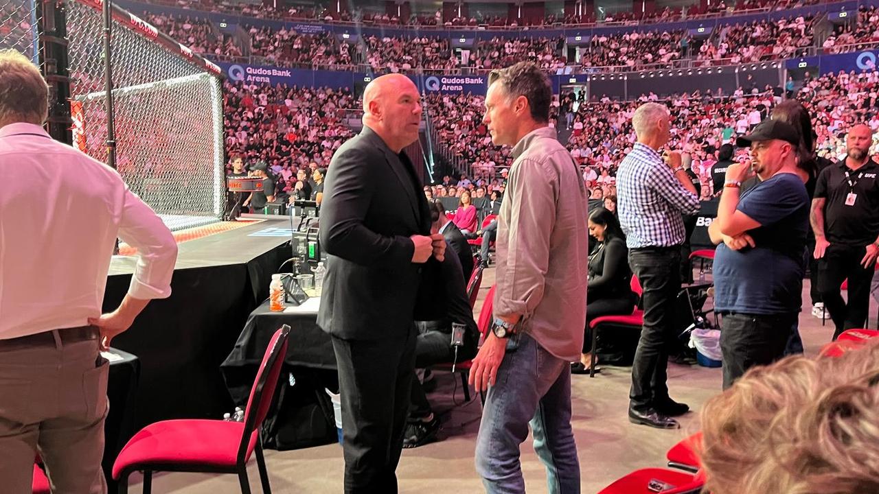 UFC President Dana White and NSW Premier Chris Minns at the UFC in Sydney. Picture: Supplied.