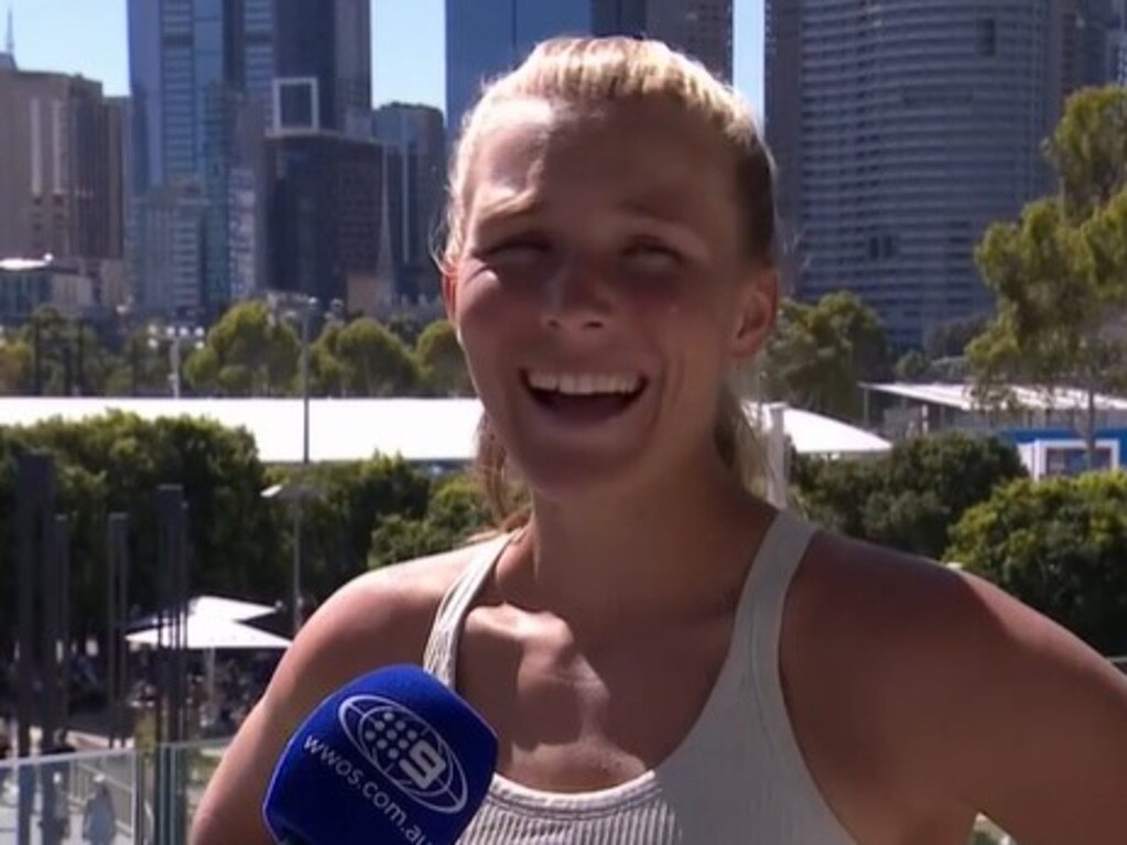 Maddison Inglis was blindsided by the prizemoney. Photo: Channel 9