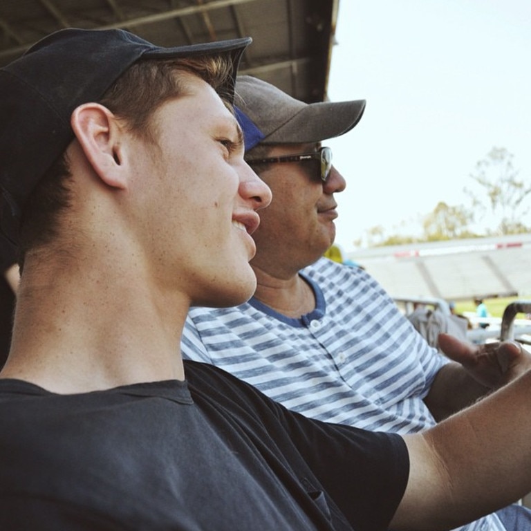 Kalyn Ponga with his father Andre. Picture: Instagram