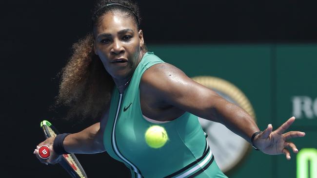 Serena Williams was left with mixed feelings following her win over Germany's Tatjana Maria. Picture: AP