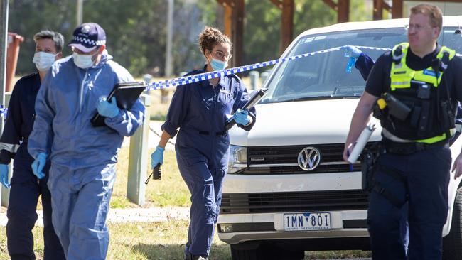 Police are at a property in McLachlan St where a body was found on Christmas Day. Picture: Jay Town