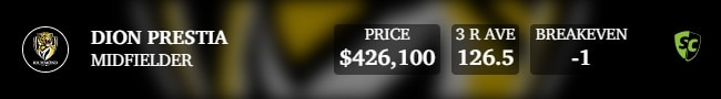Who’s up for some Dion Prestia injury roulette?