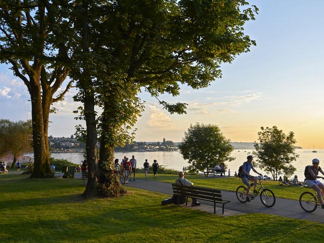 Young people biking and walking at Stanley Park Vancouver, B.C., CanadaPhoto - istockEscape 4 Dec 2022savvy