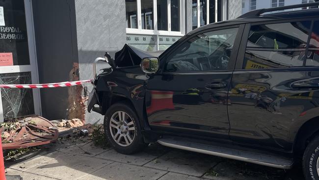 A car has crashed into the Royal George Hotel at Nambour. Picture: Chelsea Heaney