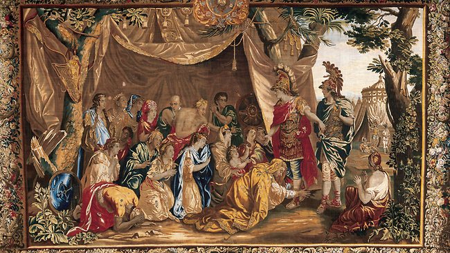 Alexander the Great exhibition tapestry