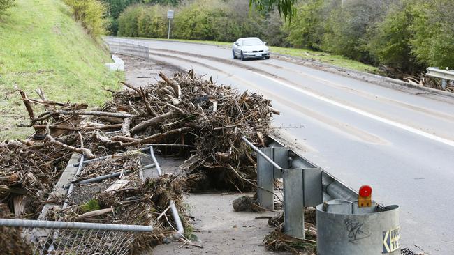 White Water Track and Summerleas Road, Kingston showing flood damage. Picture: MATT THOMPSON