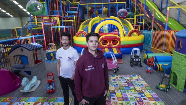 Julian and Trent Balthazaar owners of Eastern Indoor Sports Centre are struggling to stay afloat. Picture: Wayne Taylor