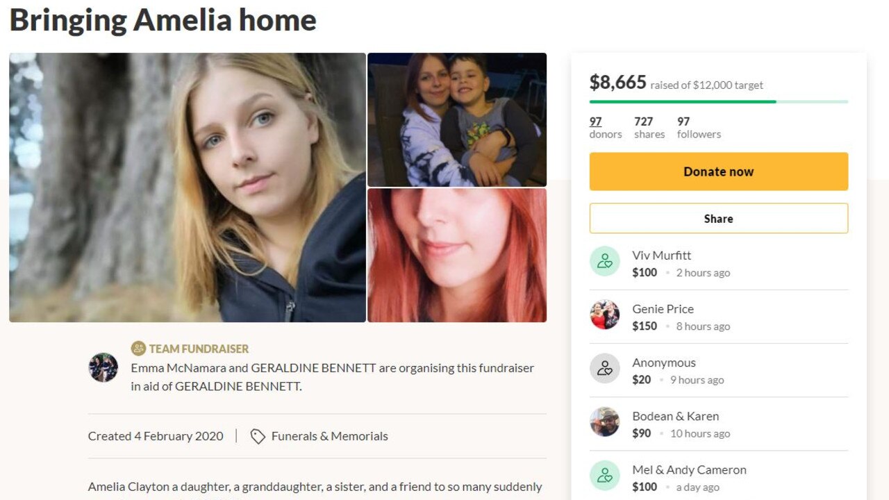 A GoFundMe page has been set up to help her devastated family cover expenses. Picture: GoFundMe