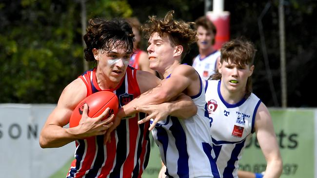 QAFL reserves match between Wilston Grange v Mt Gravatt. Saturday April 9, 2022. Picture, John Gass