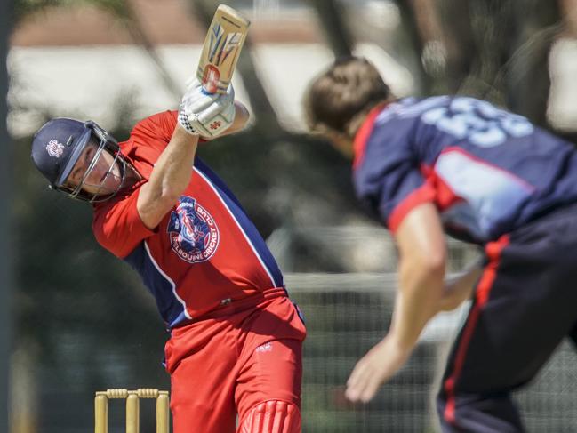 Cameron White blasts off for Melbourne. Picture: Valeriu Campan