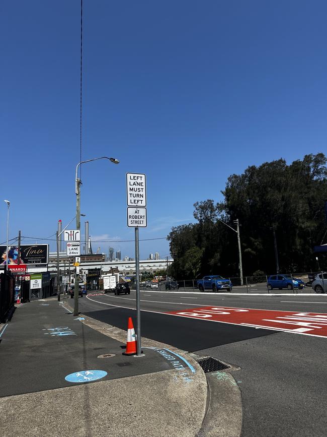 The bus lane has generated concerns over traffic impacts.