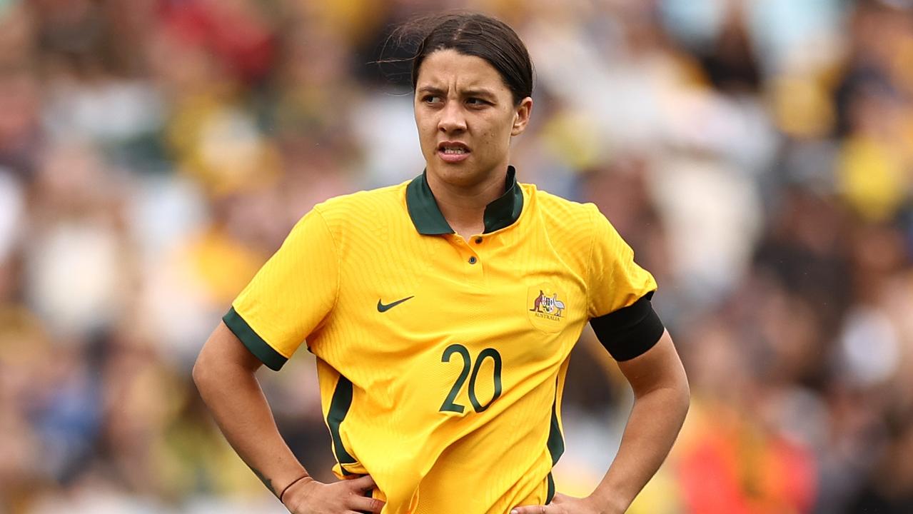 Sam Kerr finished third in the voting for the women’s Ballon d’Or. Picture: Cameron Spencer/Getty Images