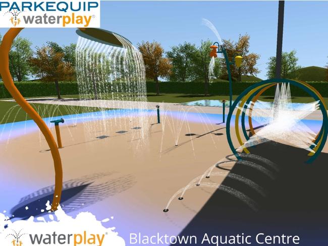 Blacktown Aquatic Centre Splash Pad plan. Picture supplied by Blacktown Council