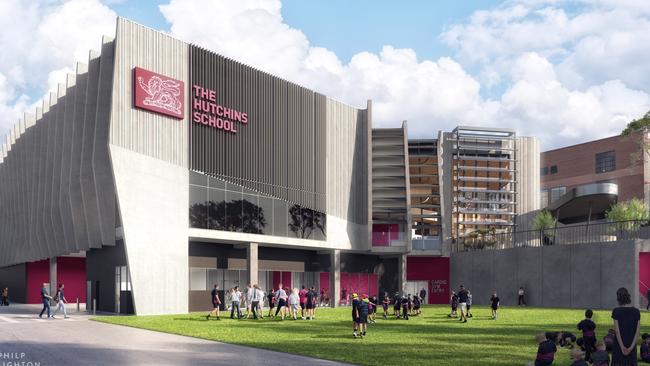 An artist impression of The Hutchins School new proposed Significant Building. Photo: Supplied