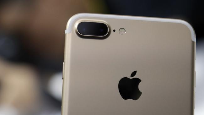 The dual camera feature on an iPhone 7 Plus allows for higher quality images. Picture: AP/Marcio Jose Sanchez