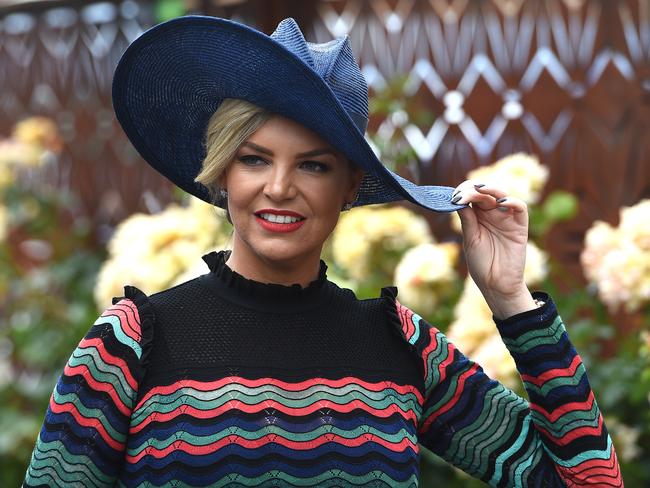 Rebecca Maddern arrives at the Birdcage. Picture: AAP