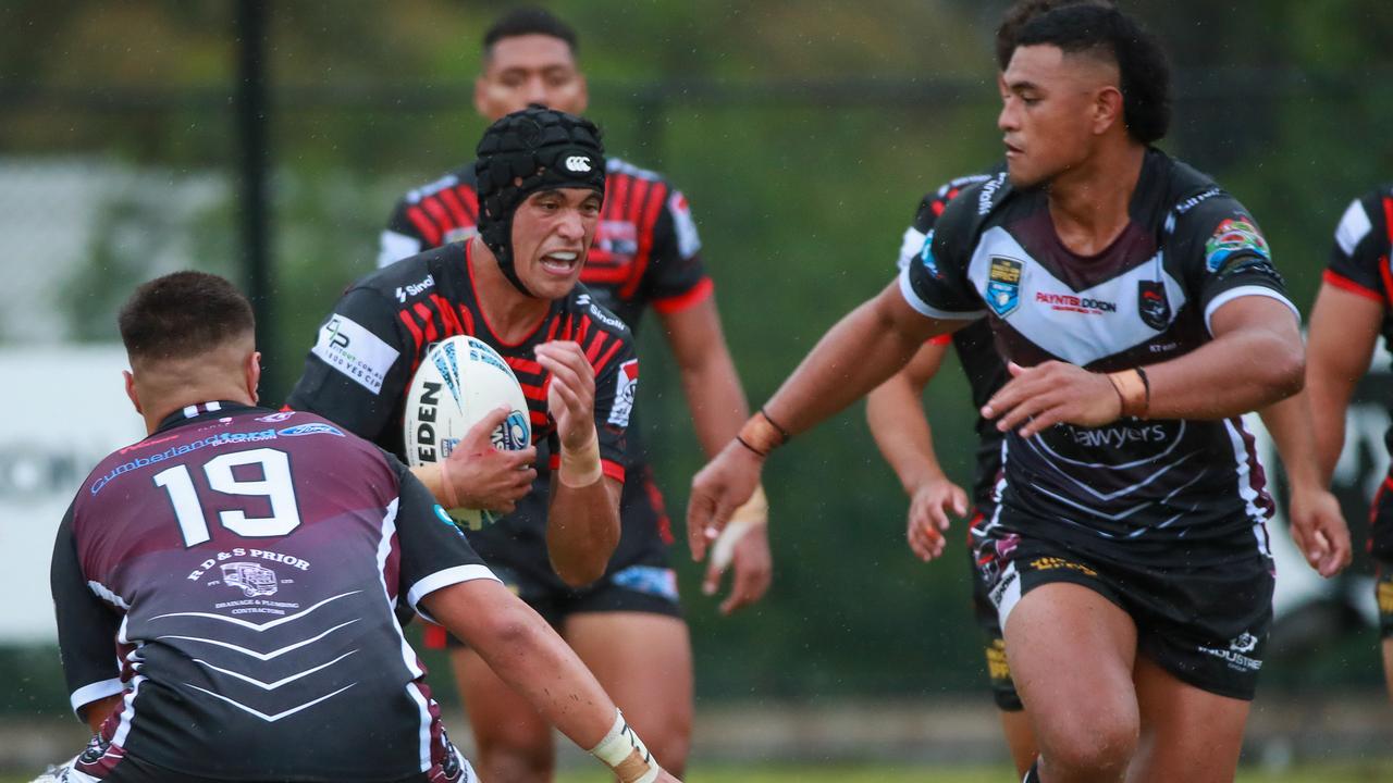 Joseph Suaalii in action for North Sydney. He has been given clearance to play NRL, despite being just 17. Picture: Justin Lloyd