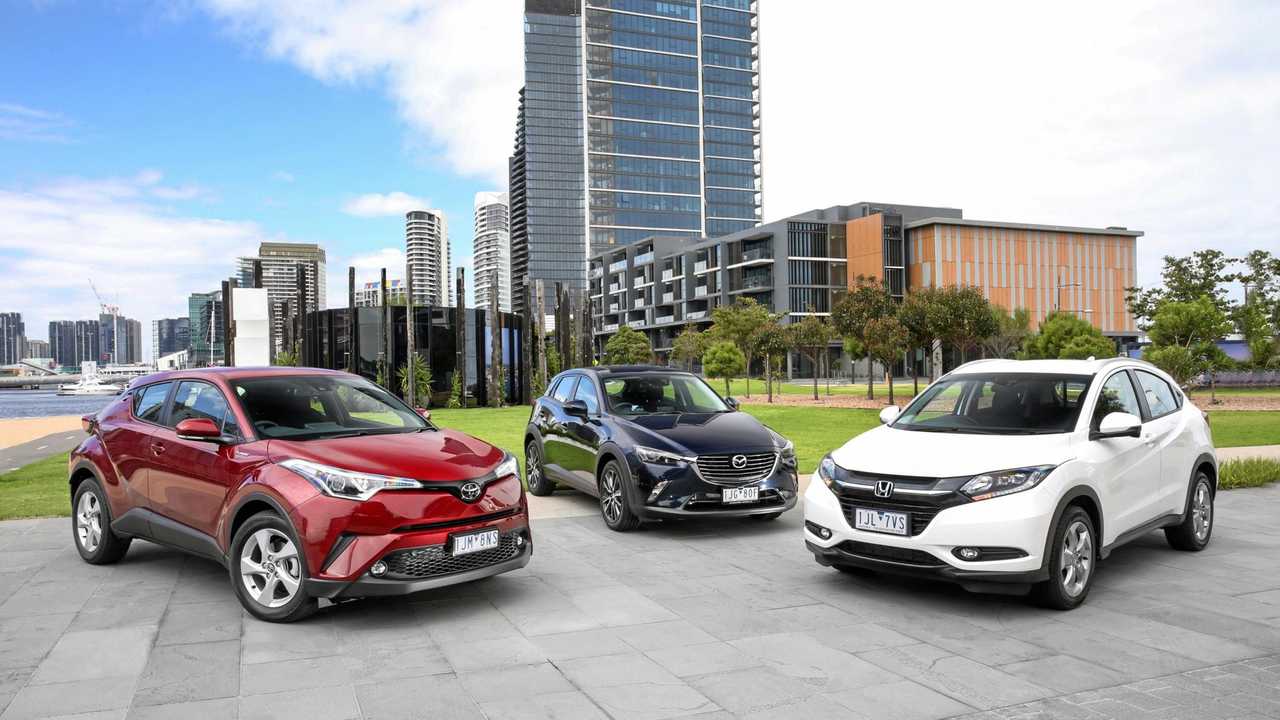 Comparison Test Toyota C Hr V Mazda Cx 3 And Honda Hr V The Courier Mail