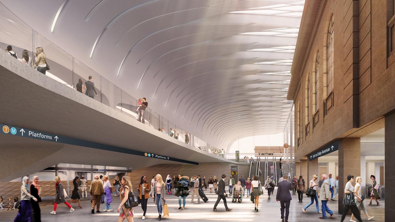 Much of Central Station is already under redevelopment for the new Sydney Metro. Above will be a new connection between the Metro and Sydney Trains’ platforms.