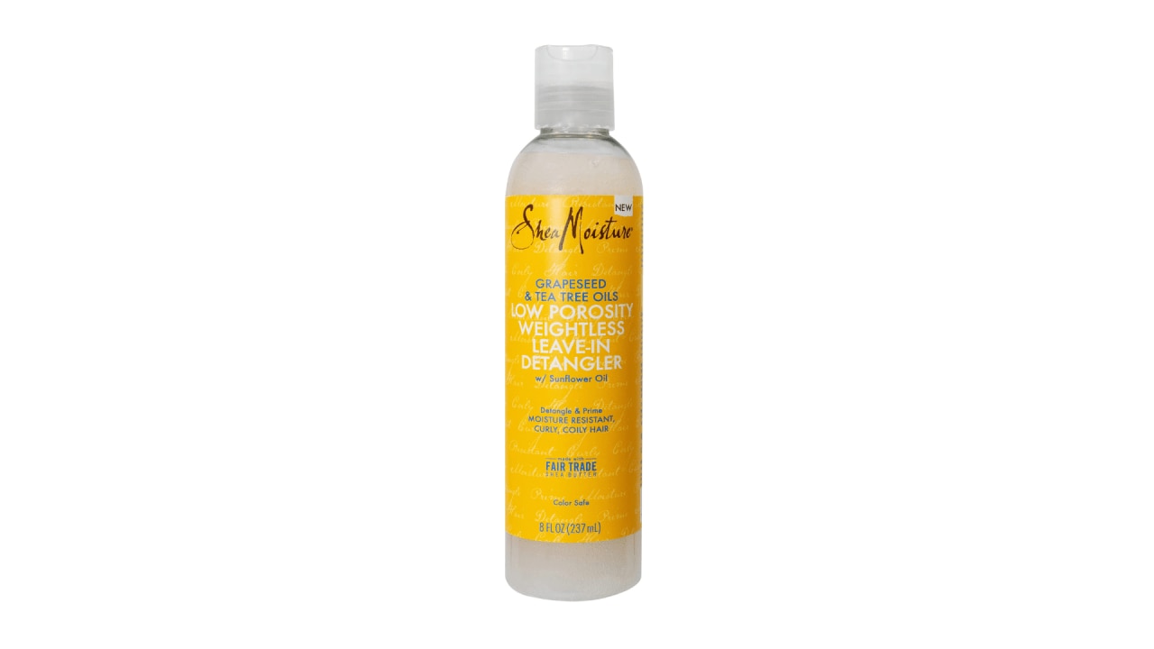 <h3><a href="https://sheamoisture.com.au/products/low-porosity-weightless-leave-in-detangler" target="_blank" rel="noopener"><span>SheaMoisture Low Porosity Weightless Leave-in Detangler, $30 from sheamoisture.com.au</span></a></h3><p class="button-common"><a title="SheaMoisture Low Porosity Weightless Leave-in Detangler" href="https://sheamoisture.com.au/products/low-porosity-weightless-leave-in-detangler" target="_blank" data-cta="SheaMoisture Low Porosity Weightless Leave-in Detangler" data-editable="true">Shop here</a></p>