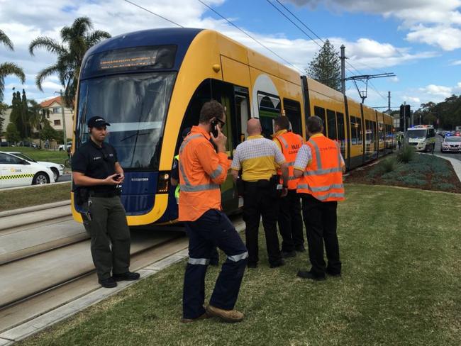 A man has been hit by a tram in Broadbeach. Photo: Sam Cucchiara