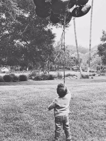 Archie shown from the back in a photo to mark his second birthday. Picture: Instagram