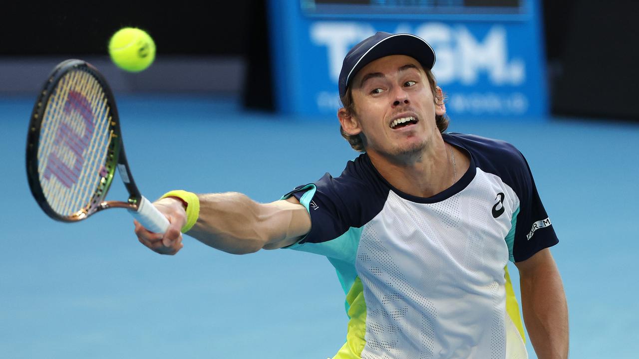 Alex de Minaur’s career-best Australian Open performance ensured he remained the country’s top-ranked male. Picture: Michael Klein