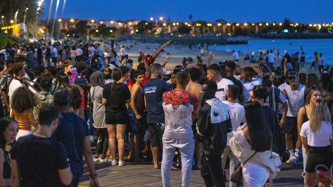 Large crowds gathered at the beach. Picture: Wayne Taylor