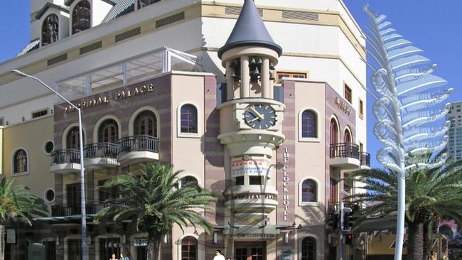 At artist impression of the stainless steel shield ferns, standing 11 metres tall in their original location on Surfers Paradise Blvd. Picture: Supplied