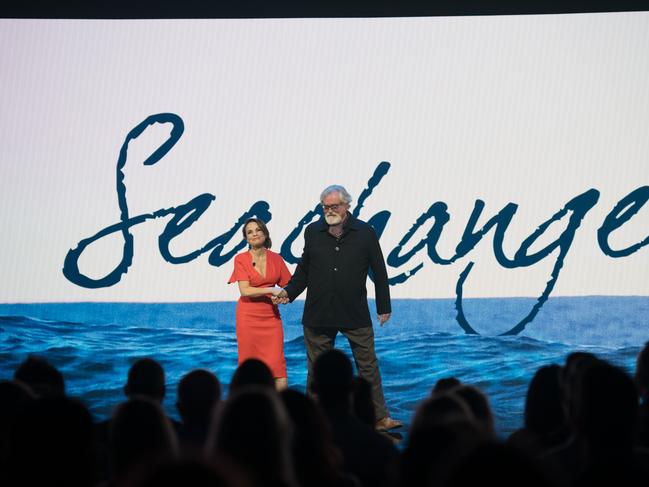 Sigrid Thornton and John Howard reprised their roles in Nine's revival of the TV series SeaChange. Supplied by Channel 9.