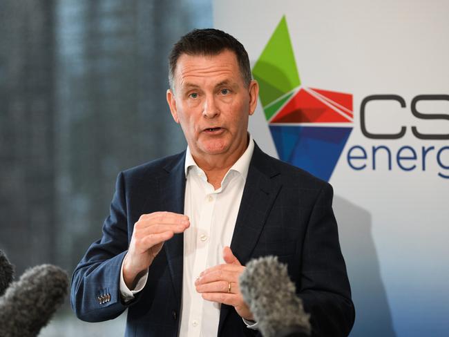 BRISBANE, AUSTRALIA - NewsWire Photos - FEBRUARY 13, 2024.CS Energy CEO Darren Busine speaks during a press conference to provide the technical findings and learnings into the Unit C4 incident at Callide Power Station in May 2021.Picture: Dan Peled / NCA NewsWire