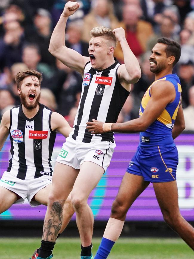 de Goey was a star for Collingwood in their Grand Final loss to West Coast in 2018. Picture: Getty