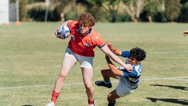 TAS rugby action between CHAC and St John's. Picture courtesy of Tempus Media.