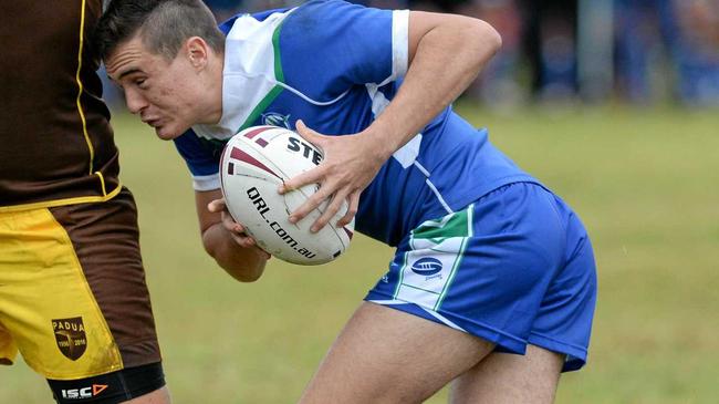 Kobe Hetherington playing for The Cathedral College in the Confraternity Shield in 2016. Picture: Chris Ison ROK270616cconfraterni