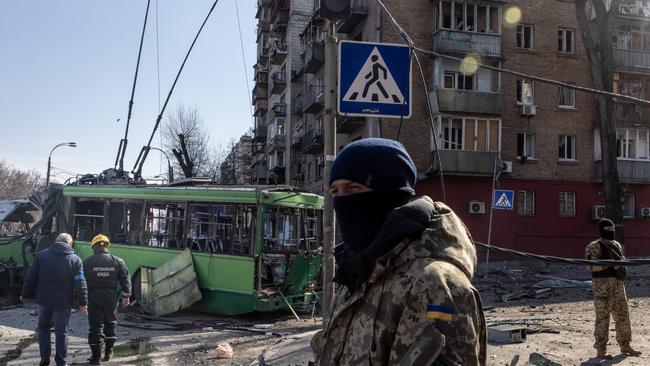 Fitch Ratings said Russia’s invasion of Ukraine “amplifies the broader trend of increased volume, size and sophistication of attacks”. Picture: Chris McGrath/Getty Images