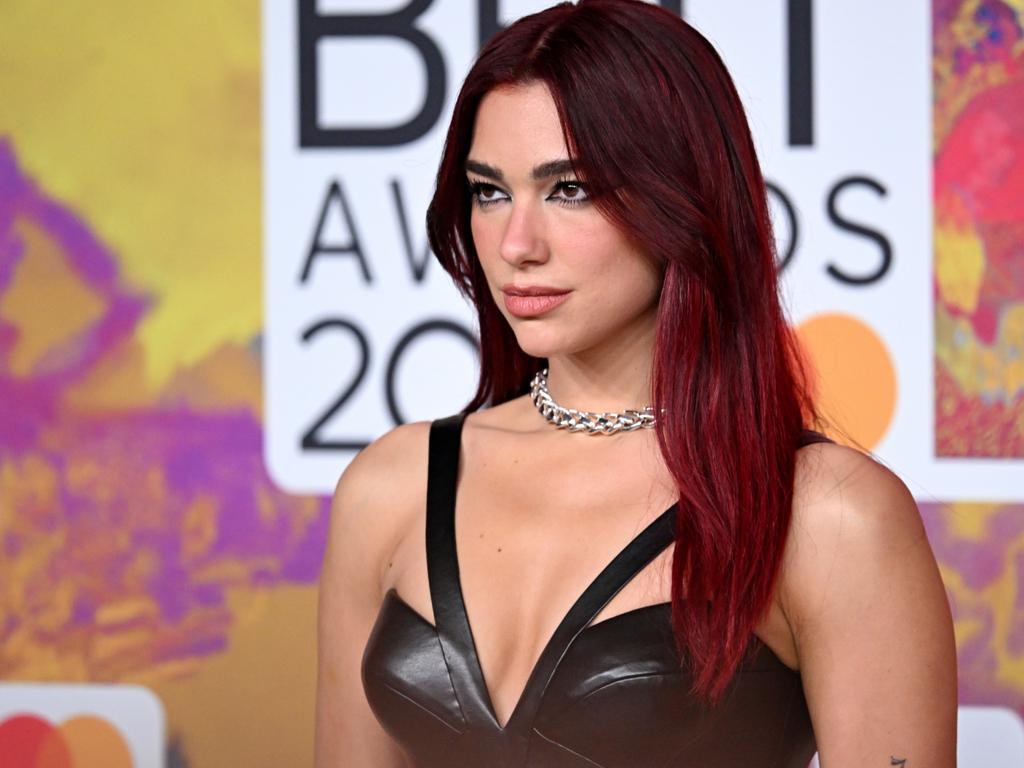 Dua Lipa brings a rock vibe to the BRIT Awards. Picture: Getty Images