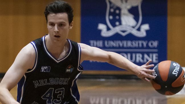 Joel Rimes is enjoying a stunning start to the season for Melbourne University. Photo: Basketball Victoria.