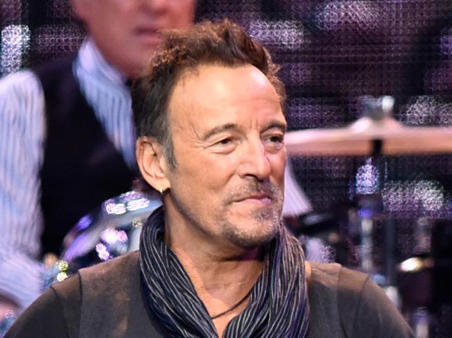 (FILES) In this file photo taken on May 17, 2016, US singer Bruce Springsteen performs on stage during "The river Tour 2016" in the northern Spanish Basque city of San Sebastian. - Springsteen was arrested in New Jersey in November 2020 on a charge of driving while intoxicated, authorities said on February 10, 2021. The "Born To Run" singer was also cited on November 14, 2020 for reckless driving and consuming alcohol in a closed area, in New Jersey's Gateway National Recreation Area. (Photo by ANDER GILLENEA / AFP)