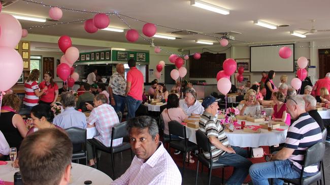 Glenn McGrath works the room at the luncheon. Picture: Bayswater CC