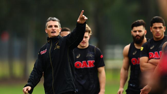 Penrith coach Ivan Cleary during Penrith rugby league training at Penrith Stadium, Sydney. Pic Brett Costello