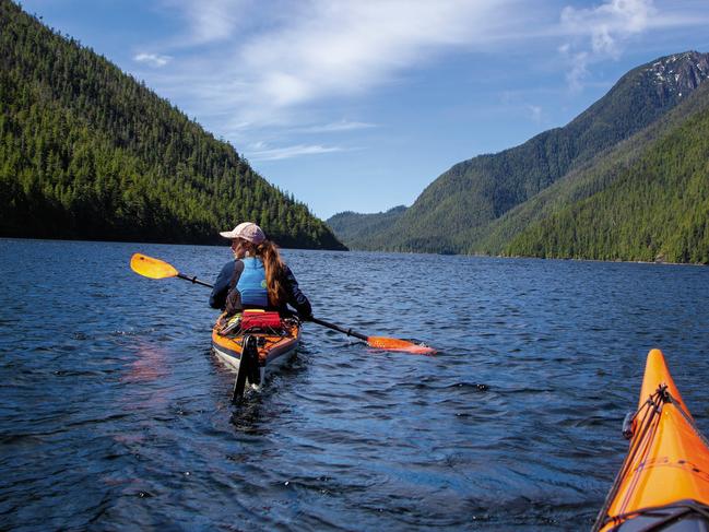 Guide Sadie Gibbs on a kayak tour. Picture: Nikki Fenix