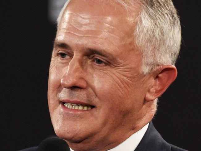 Prime Minister Malcolm Turnbull participates in a Leaders Forum at Windsor RSL as part of the 2016 election campaign in Sydney, Friday, May 13, 2016. (AAP Image/Mick Tsikas) NO ARCHIVING