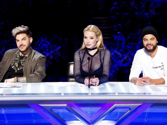 Adam Lambert, Azalea and Guy Sebastian on the X Factor panel. Azalea says telling contestants the truth is the key to helping them grow.