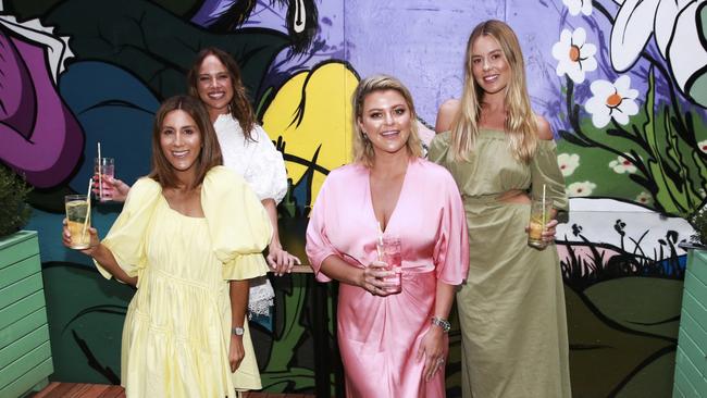 Bonnie Anderson, Lana Wilkinson, Emma Hawkins and Lucy Brownless are part of the ‘Grainshaker gang’ at the Australian Open. Pic: Anthony Licuria.