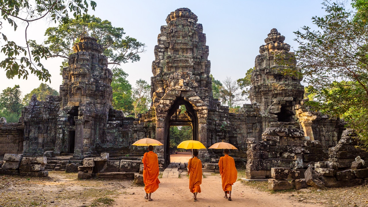 '<h3>The hot spot: Siem Reap</h3>
<p>The gateway to the temples of Angkor, Siem Reap is a city where no building can be taller than Angkor Wat, and where interesting creations can be found in galleries, boutiques, restaurants and bars.</p>
<p><strong>Where to stay:</strong> The Moroccan-inspired <a href='https://travel.escape.com.au/accommodation/detail/sarai-resort-spa-and-the-wander?HotelCode=03391458' target='_blank' rel='noopener'>Sarai Resort &amp; Spa</a> in Siem Reap is an affordable luxury find with two pools and a spa within walking distance of the Old Market and Night Market.</p>
<p><strong>Drink it in:</strong> Head to the seductive speak-easy stylings of <a href='https://misswong.net/' target='_blank' rel='noopener'>Miss Wong</a> for 1930s vibes with quality cocktails.</p>
<p><strong>Tip:</strong> In Siem Reap, the all-female tuktuk drivers&rsquo; group, <a href='https://www.driversrey.com/' target='_blank' rel='noopener'>Driver Srey</a>, offers tours and transfers to empower local women.</p>'