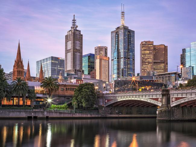 Melbourne city view from Southbank, across the Yarra River.Escape 5 May 2024Travel CV - Dylan AlcottPhoto: iStock