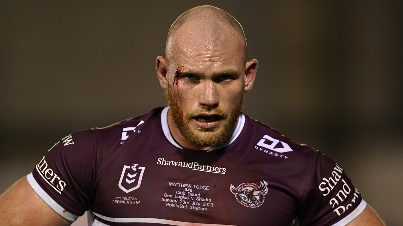 Matt Lodge played three games for Manly last season before he tore his ACL following a move from the Roosters. Picture: NRL Imagery