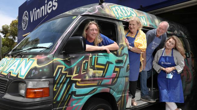 Covid heroes – Margot White is part of the Fred's Van crew that have been giving meals to the vulnerable. Margot is in the front seat, with fellow volunteers, Jude Davis, Anna Pannunzio and Steve Daysh. Picture Dean Martin