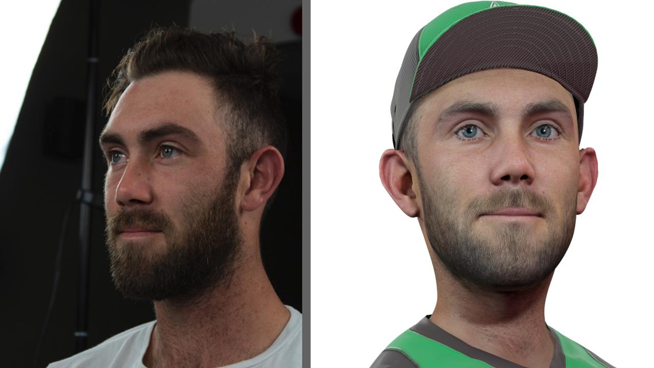 Glenn Maxwell's ingame face is almost identical to his own.