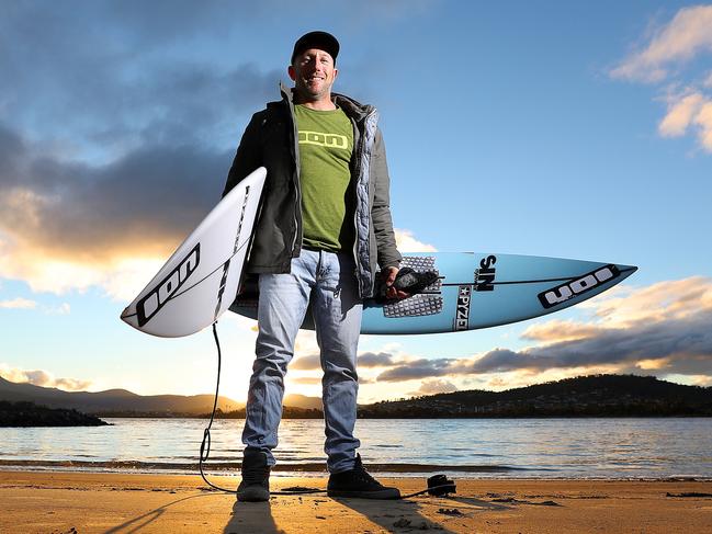 Big wave surfer Zebulon Critchlow, 38, of Acton Park, will be taking part in the Red Bull Cape Fear contest. Picture: SAM ROSEWARNE